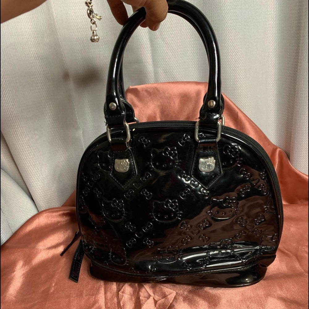 Loungefly purse tote hello kitty 10x8 black